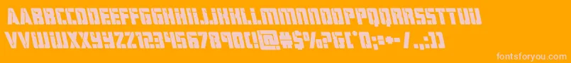 hardscienceboldleft Font – Pink Fonts on Orange Background