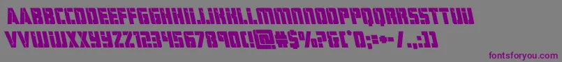 hardscienceboldleft-Schriftart – Violette Schriften auf grauem Hintergrund