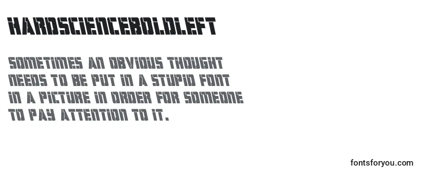 Review of the Hardscienceboldleft Font