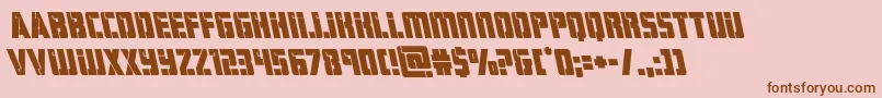 hardscienceboldleft Font – Brown Fonts on Pink Background