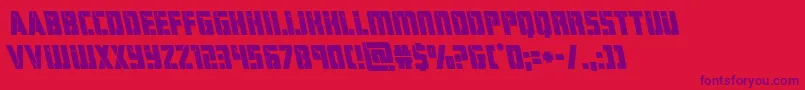 hardscienceboldleft Font – Purple Fonts on Red Background