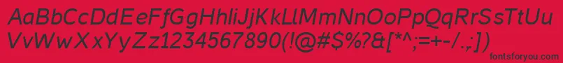CasperItalic Font – Black Fonts on Red Background