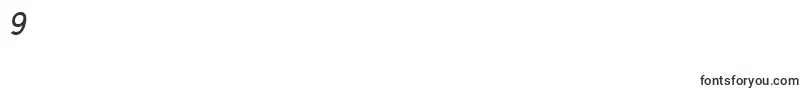 フォントCasperItalic – フォント数字9