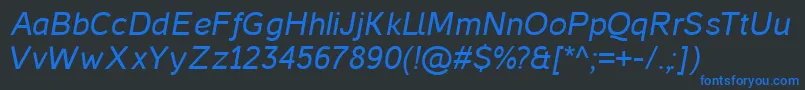 CasperItalic Font – Blue Fonts on Black Background