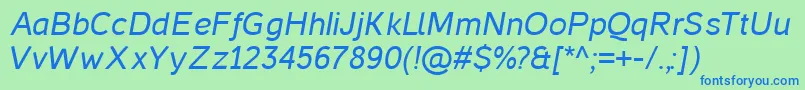 CasperItalic Font – Blue Fonts on Green Background