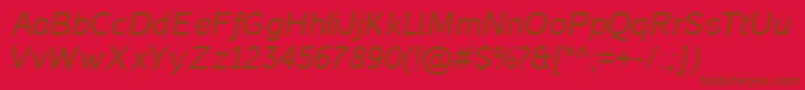 CasperItalic Font – Brown Fonts on Red Background