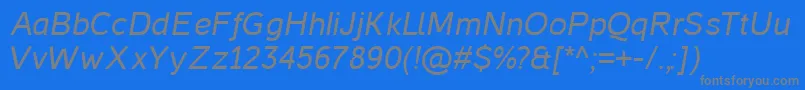 CasperItalic Font – Gray Fonts on Blue Background