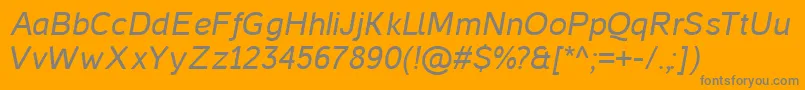 CasperItalic Font – Gray Fonts on Orange Background