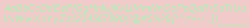 CasperItalic Font – Green Fonts on Pink Background