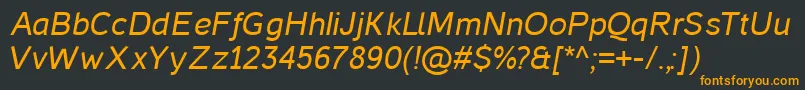 CasperItalic Font – Orange Fonts on Black Background