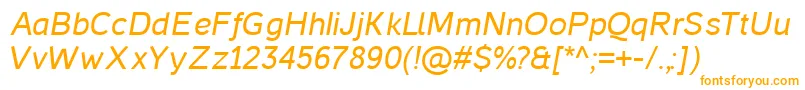 CasperItalic Font – Orange Fonts on White Background