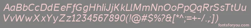 CasperItalic Font – Pink Fonts on Gray Background