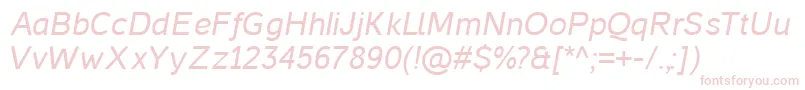フォントCasperItalic – 白い背景にピンクのフォント