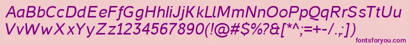 CasperItalic Font – Purple Fonts on Pink Background