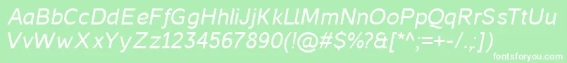 CasperItalic Font – White Fonts on Green Background