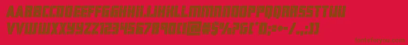 Police hardscienceboldsemital – polices brunes sur fond rouge