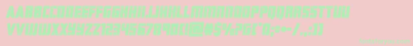 hardscienceboldsemital Font – Green Fonts on Pink Background