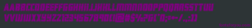 hardscienceboldsemital Font – Purple Fonts on Black Background