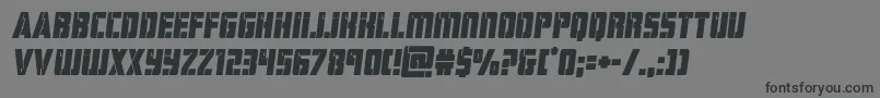 フォントhardscienceboldsemital – 黒い文字の灰色の背景