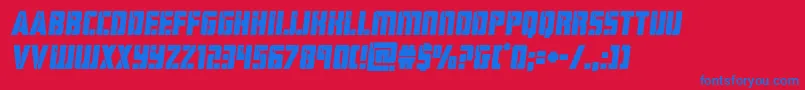 hardscienceboldsemital Font – Blue Fonts on Red Background