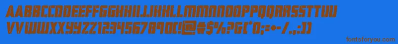 hardscienceboldsemital Font – Brown Fonts on Blue Background