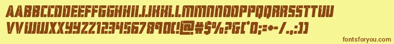 hardscienceboldsemital Font – Brown Fonts on Yellow Background