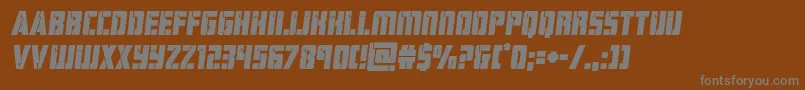 hardscienceboldsemital Font – Gray Fonts on Brown Background