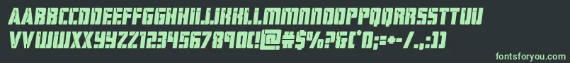 hardscienceboldsemital Font – Green Fonts on Black Background