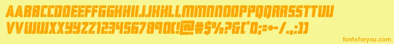 hardscienceboldsemital Font – Orange Fonts on Yellow Background