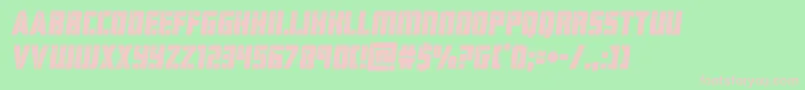 hardscienceboldsemital-fontti – vaaleanpunaiset fontit vihreällä taustalla