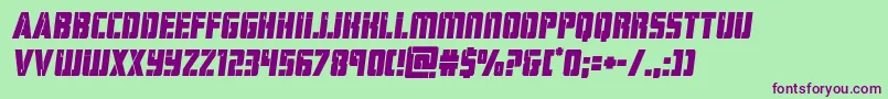 hardscienceboldsemital Font – Purple Fonts on Green Background