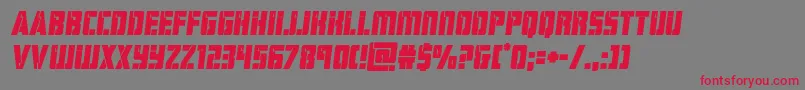 hardscienceboldsemital-Schriftart – Rote Schriften auf grauem Hintergrund