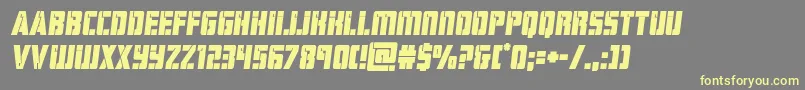hardscienceboldsemital-fontti – keltaiset fontit harmaalla taustalla