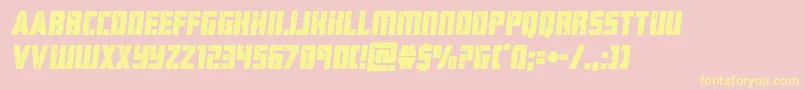 hardscienceboldsemital Font – Yellow Fonts on Pink Background