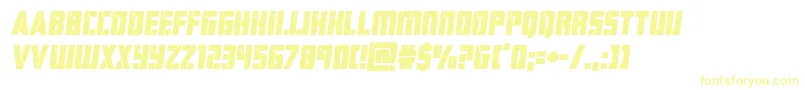 Police hardscienceboldsemital – polices jaunes sur fond blanc