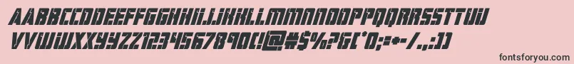 hardscienceboldsuperital-Schriftart – Schwarze Schriften auf rosa Hintergrund