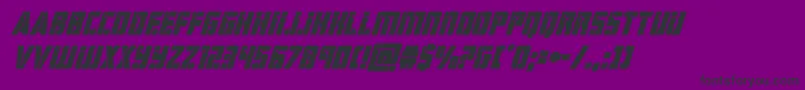 hardscienceboldsuperital Font – Black Fonts on Purple Background