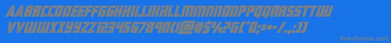 hardscienceboldsuperital Font – Gray Fonts on Blue Background