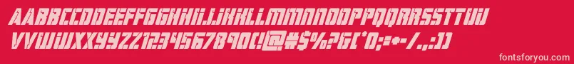 hardscienceboldsuperital Font – Pink Fonts on Red Background
