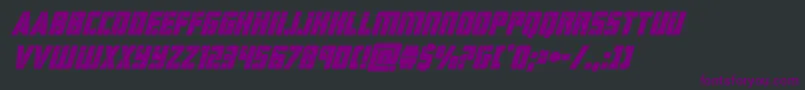 Шрифт hardscienceboldsuperital – фиолетовые шрифты на чёрном фоне