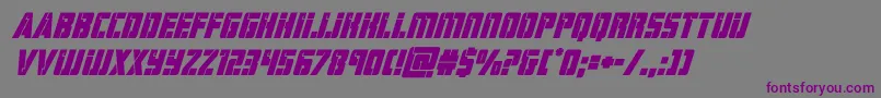 hardscienceboldsuperital-Schriftart – Violette Schriften auf grauem Hintergrund