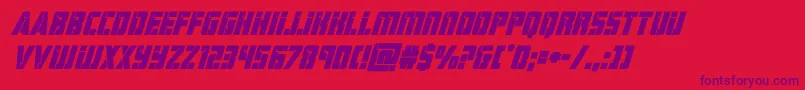 hardscienceboldsuperital Font – Purple Fonts on Red Background