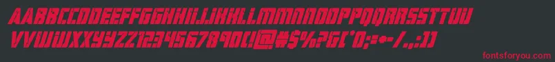 hardscienceboldsuperital Font – Red Fonts on Black Background