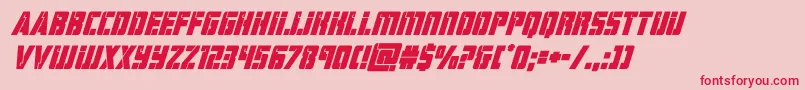 hardscienceboldsuperital Font – Red Fonts on Pink Background
