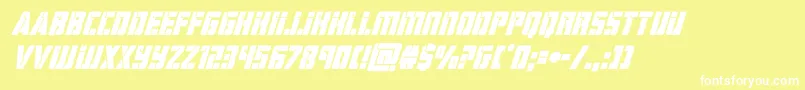 hardscienceboldsuperital Font – White Fonts on Yellow Background