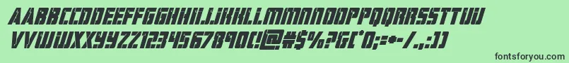 hardscienceboldsuperital Font – Black Fonts on Green Background