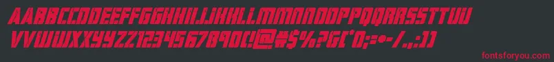 hardscienceboldsuperital Font – Red Fonts on Black Background