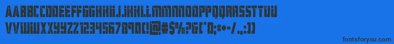 hardsciencecond Font – Black Fonts on Blue Background