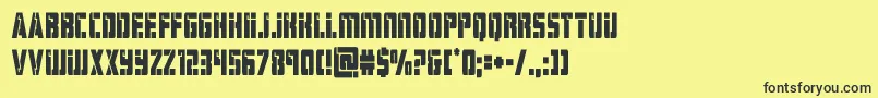 hardsciencecond Font – Black Fonts on Yellow Background