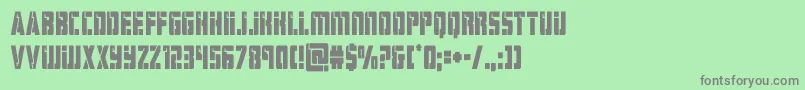 hardsciencecond Font – Gray Fonts on Green Background